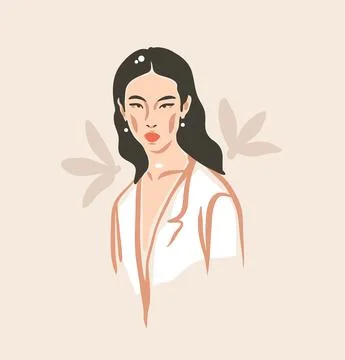 Hand drawn vector abstract stock flat graphic contemporary aesthetic fashion Stock Illustration