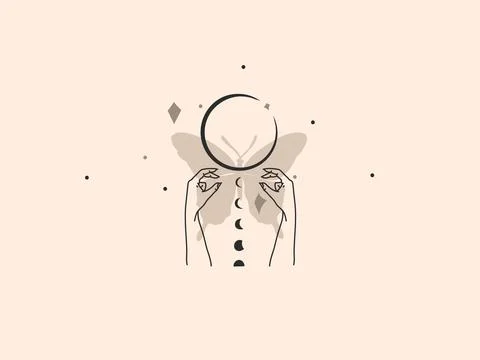 Hand drawn vector abstract stock flat graphic illustration with logo element Stock Illustration