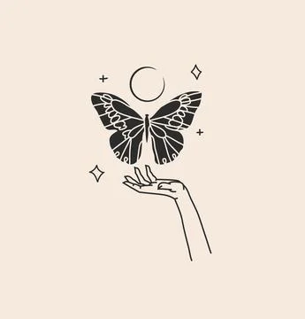 Hand drawn vector abstract stock flat graphic illustration with logo element Stock Illustration