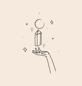 Hand drawn vector abstract stock flat graphic illustration with logo element Illustrazione stock