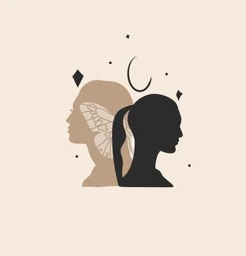 Hand drawn vector abstract stock flat graphic illustration with logo element Stock Illustration