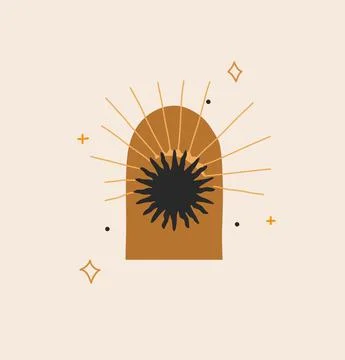 Hand drawn vector abstract stock flat graphic illustration with logo element Stock Illustration