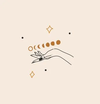 Hand drawn vector abstract stock flat graphic illustration with branding logo Stock Illustration