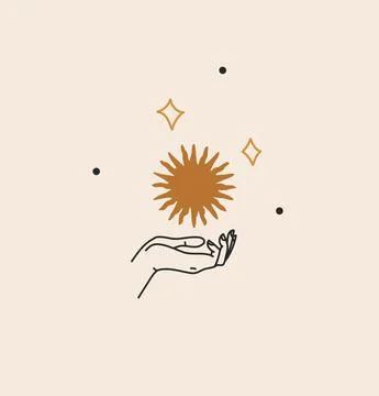 Hand drawn vector abstract stock flat graphic illustration with branding logo Stock Illustration