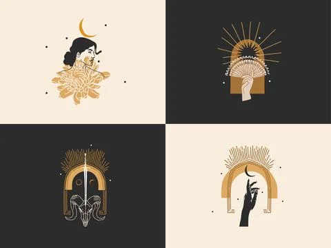 Hand drawn vector abstract stock graphic illustration with logo elements Illustrazione stock