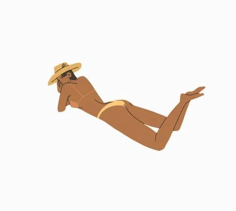 Hand drawn vector abstract stock graphic summer time cartoon,minimalistic style Stock Illustration