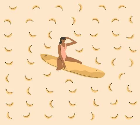 Hand drawn vector abstract stock graphic summer cartoon,minimalistic Stock Illustration