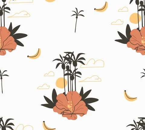 Hand drawn vector abstract stock graphic summer cartoon,minimalistic Stock-Illustration