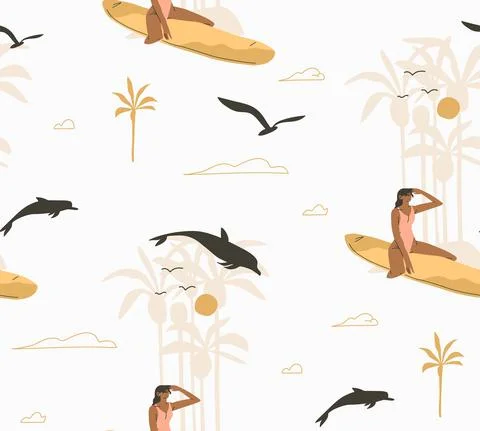 Hand drawn vector abstract stock graphic summer cartoon,minimalistic Stock Illustration