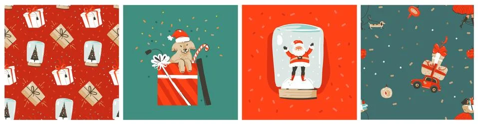 Hand drawn vector abstract stock graphic Merry Christmas and Happy New Year Stock Illustration
