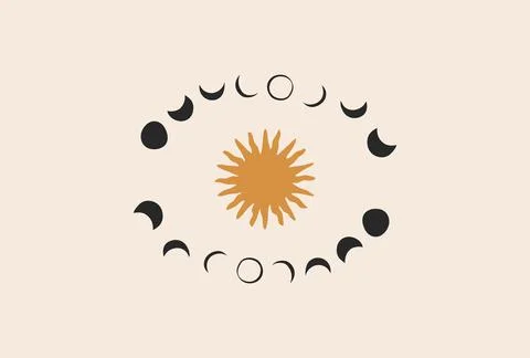 Hand drawn vector abstract stock flat graphic illustration with logo element Illustrazione stock