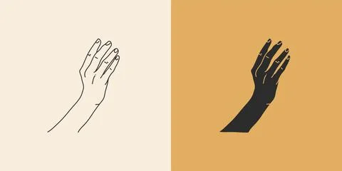 Hand drawn vector abstract stock flat graphic illustration with minimal logo Stock Illustration