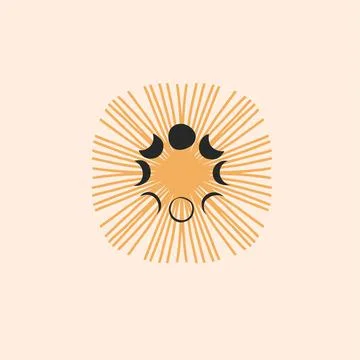 Hand drawn vector abstract stock flat graphic illustration with logo element Illustrazione stock