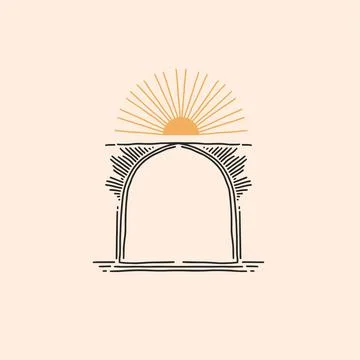 Hand drawn vector abstract stock flat graphic illustration with logo element Stock Illustration