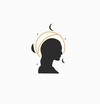 Hand drawn vector abstract stock flat graphic illustration with logo element Stock Illustration