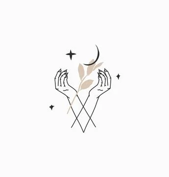 Hand drawn vector abstract stock flat graphic illustration with logo element Illustrazione stock