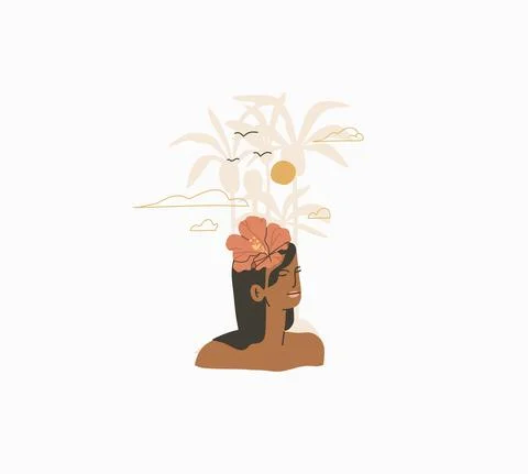 Hand drawn vector abstract stock graphic summer time cartoon,minimalistic style Stock Illustration