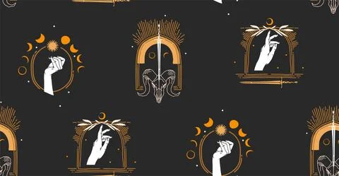 Hand drawn vector abstract stock flat graphic illustration with logo element Stock Illustration
