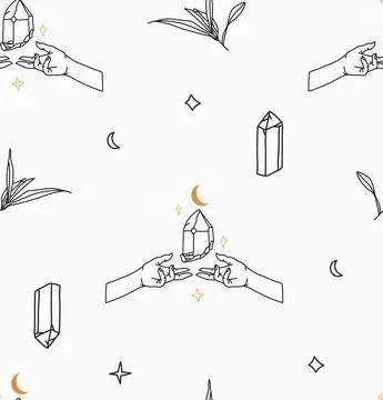 Hand drawn vector abstract stock flat graphic illustration seamless pattern with Stock Illustration
