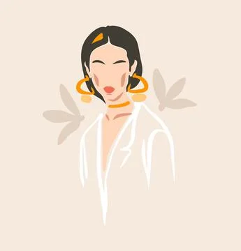 Hand drawn vector abstract stock flat graphic contemporary aesthetic fashion Stock Illustration