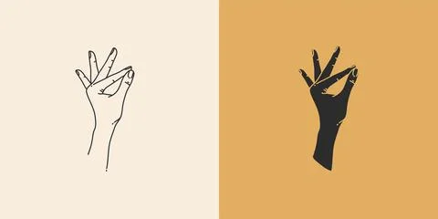 Hand drawn vector abstract stock flat graphic illustration with minimal logo Stock Illustration