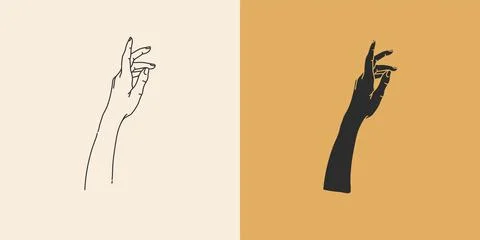 Hand drawn vector abstract stock flat graphic illustration with minimal logo Stock Illustration
