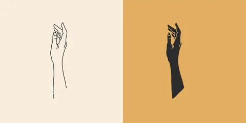 Hand drawn vector abstract stock flat graphic illustration with minimal logo Stock Illustration