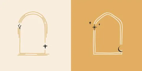 Hand drawn vector abstract stock flat graphic illustration with minimal logo Stock Illustration