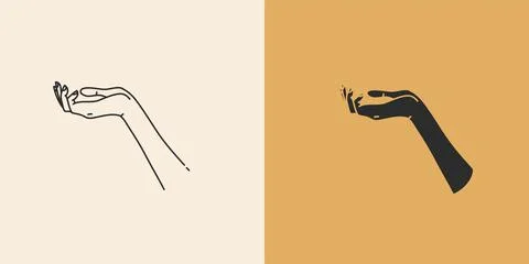 Hand drawn vector abstract stock flat graphic illustration with minimal logo Stock Illustration
