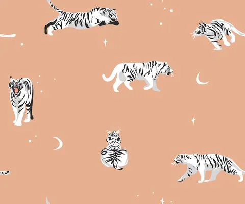 Hand drawn vector abstract stock modern graphic illustrations,safari bohemian 스톡 일러스트