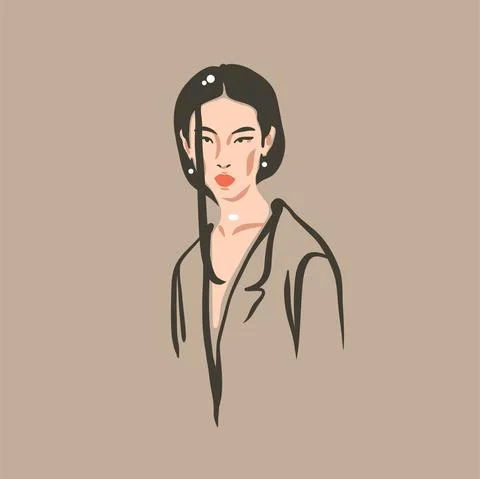 Hand drawn vector abstract stock flat graphic contemporary modern art,aesthetic Stock Illustration