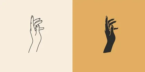 Hand drawn vector abstract stock flat graphic illustration with minimal logo Stock Illustration