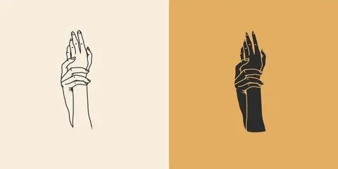 Hand drawn vector abstract stock flat graphic illustration with minimal logo Stock Illustration