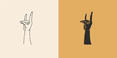 Hand drawn vector abstract stock flat graphic illustration with minimal logo Stock Illustration