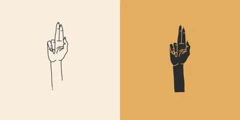 Hand drawn vector abstract stock flat graphic illustration with minimal logo Stock Illustration
