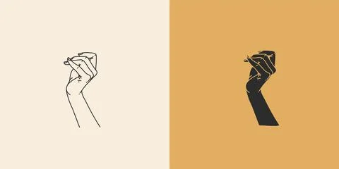 Hand drawn vector abstract stock flat graphic illustration with minimal logo Stock Illustration
