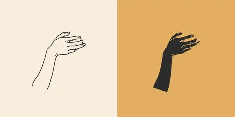 Hand drawn vector abstract stock flat graphic illustration with minimal logo Stock Illustration