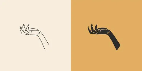 Hand drawn vector abstract stock flat graphic illustration with minimal logo Stock Illustration