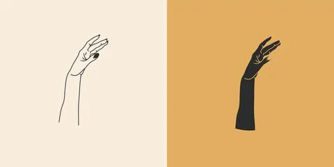 Hand drawn vector abstract stock flat graphic illustration with minimal logo Stock Illustration