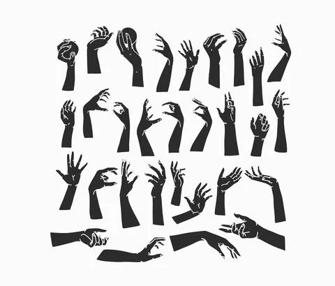 Hand drawn vector abstract stock flat graphic illustrations collection set with 스톡 일러스트