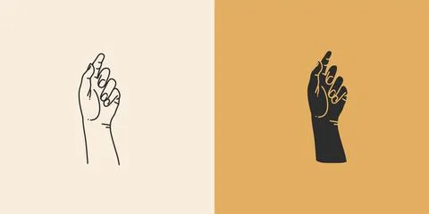 Hand drawn vector abstract stock flat graphic illustration with minimal logo Stock Illustration