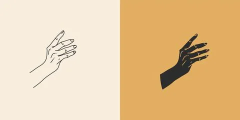 Hand drawn vector abstract stock flat graphic illustration with minimal logo Stock Illustration