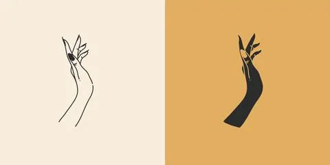 Hand drawn vector abstract stock flat graphic illustration with minimal logo Stock Illustration