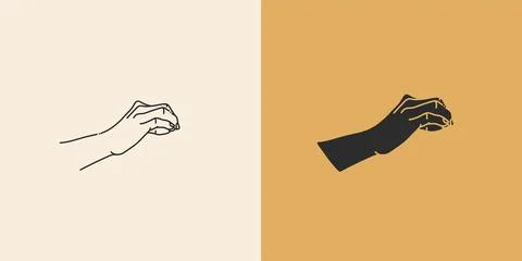 Hand drawn vector abstract stock flat graphic illustration with minimal logo Stock Illustration