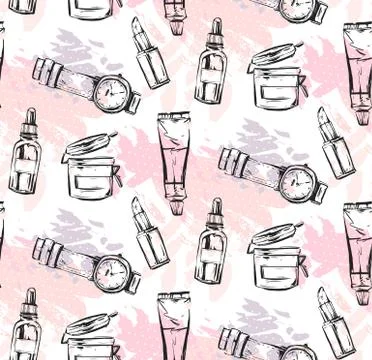 Hand drawn vector abstract textured graphic fashion chic style collection 스톡 일러스트