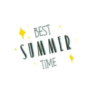 Hand drawn vector abstract typography quote Best Summer Time isolated on white Stock-Illustration