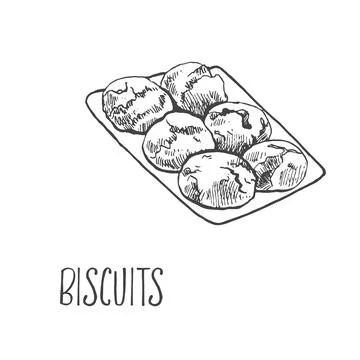 Hand drawn vector biscuits, cookies Stock Illustration
