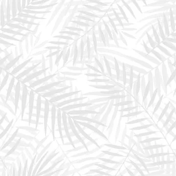 Hand drawn vector Black and white palm leaves seamless pattern Stockillustratie