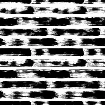 Hand drawn vector bold stripes seamless pattern. Stock Illustration