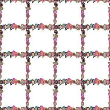 Hand drawn vector border frame doodles. Seamless pattern. Vector. Stock Illustration